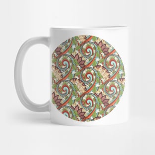 Paisley Print with Vintage Floral Motifs Mug